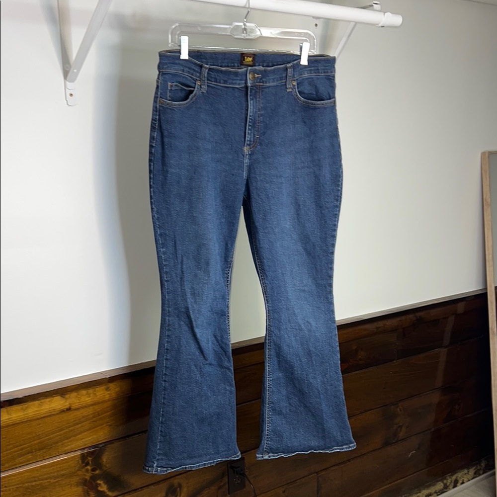 Lee Blue Stretchy Flare‎ Jeans- 14P